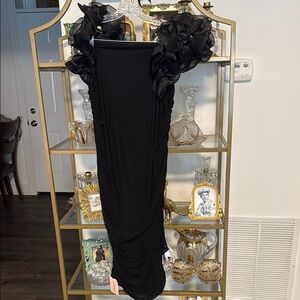 SHEIN Black Draped Dress